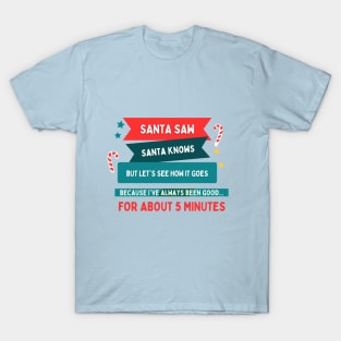 Santa saw funny christmas gift T-Shirt